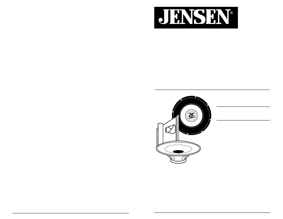 Jensen XS1212 Manuel d