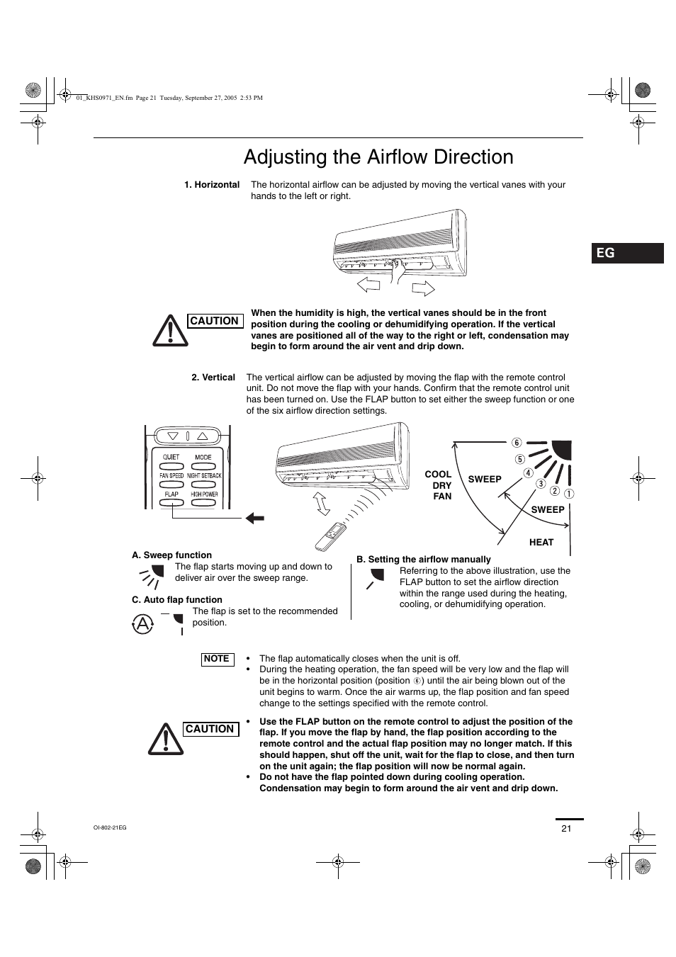 Airflow control buttons Airflow control buttons