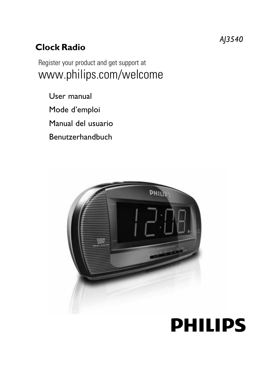 Philips AJ3540 Manuel d'utilisation Pages 12 Aussi pour Radioréveil