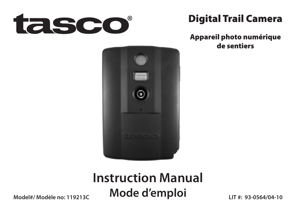 Tasco Digital Trail Camera 119213C Manuel d'utilisation | Pages: 24