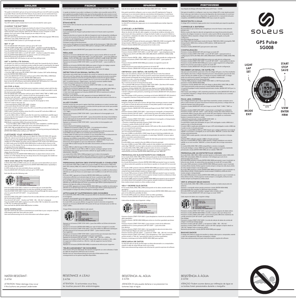 soleus watch instructions