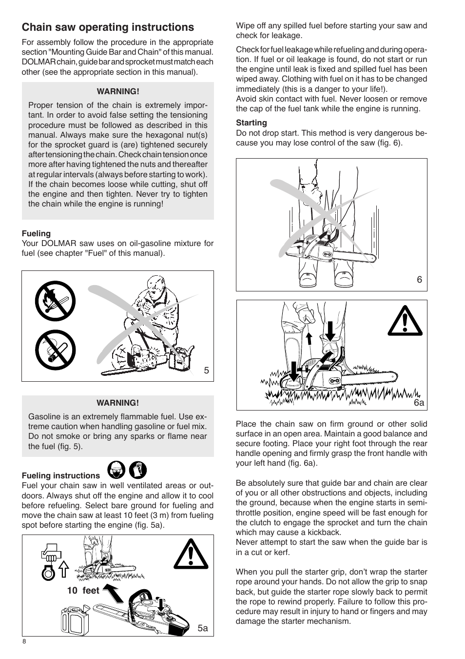 chain saw operating instructions dolmar ps 5100 s manuel d rh modes d emploi com Toyota Corolla 5A Engine Toyota Corolla 5A Engine