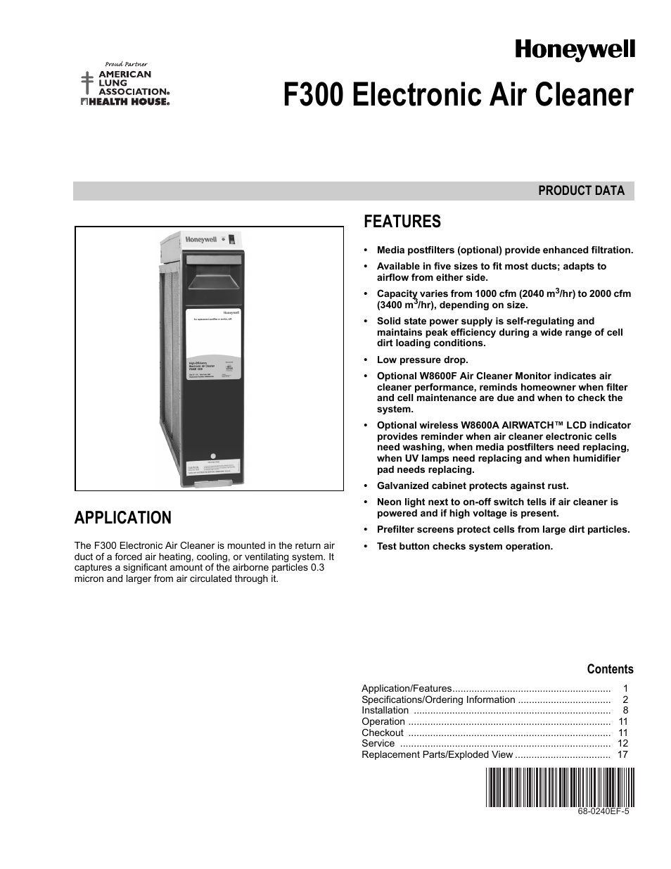 Honeywell F300 Manuel d