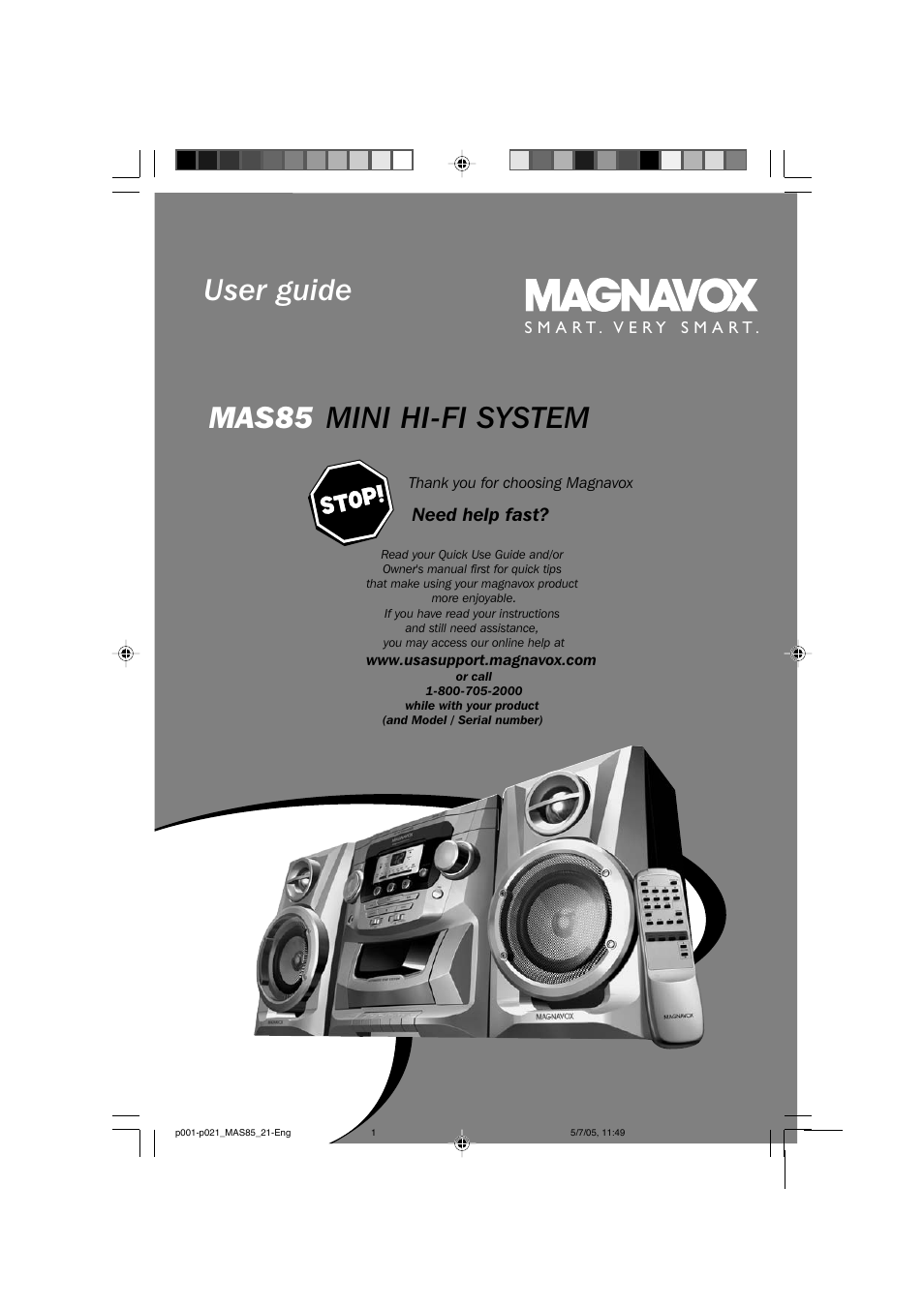Philips Magnavox MAS85 Manuel d'utilisation | Pages: 22