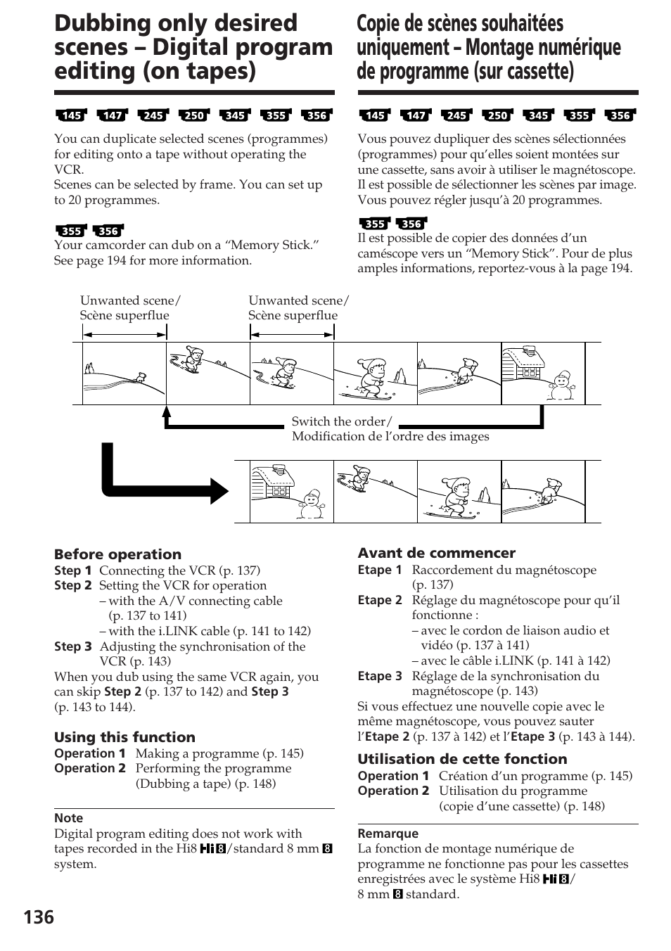 Sony DCR-TRV355E Manuel d'utilisation | Page 136 / 364