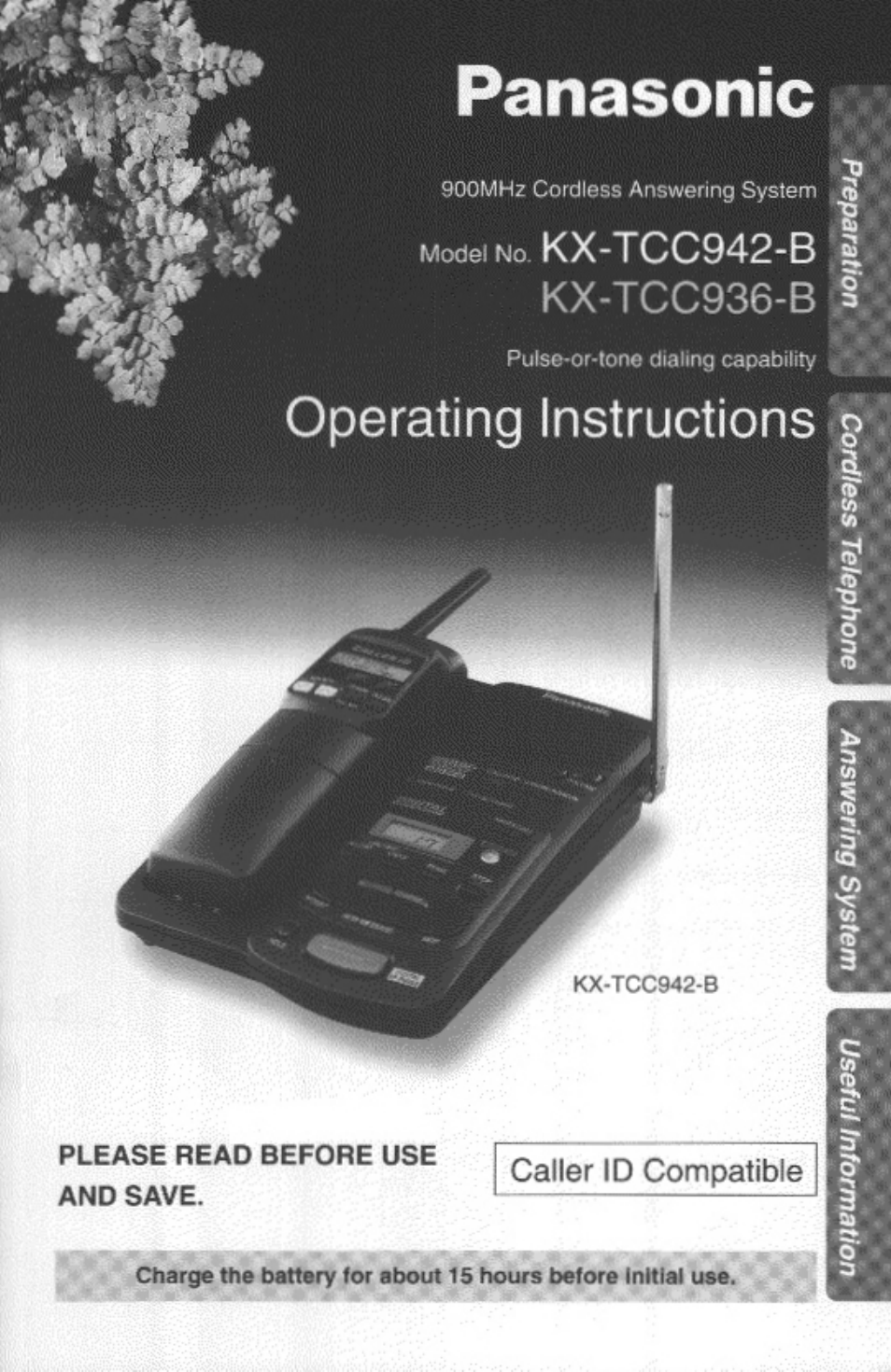 Panasonic KC-TCC942-B Manuel d'utilisation | Pages: 80