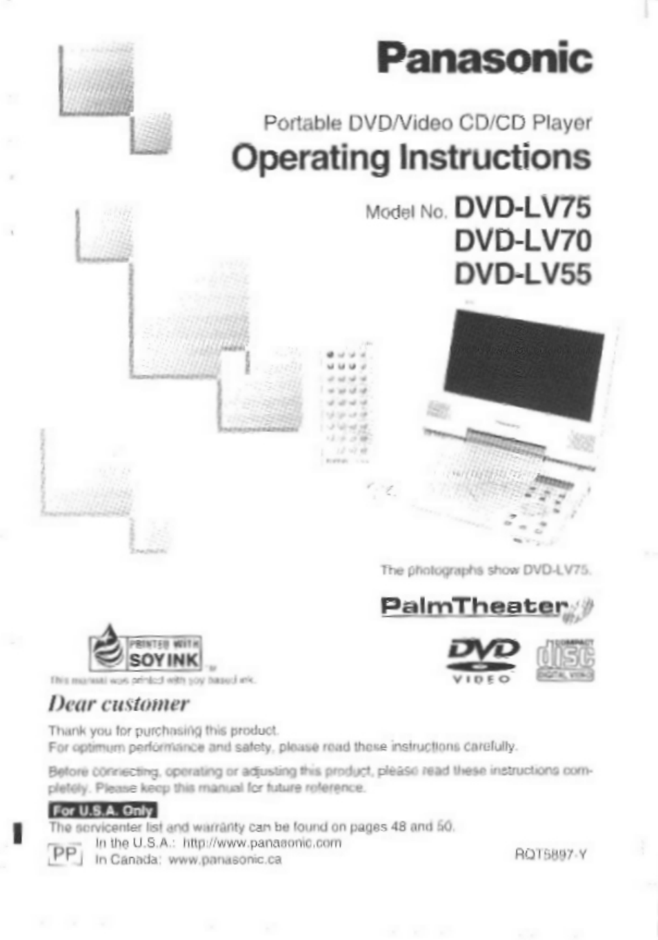 Panasonic DVD-LV70 Manuel d'utilisation | Pages: 100
