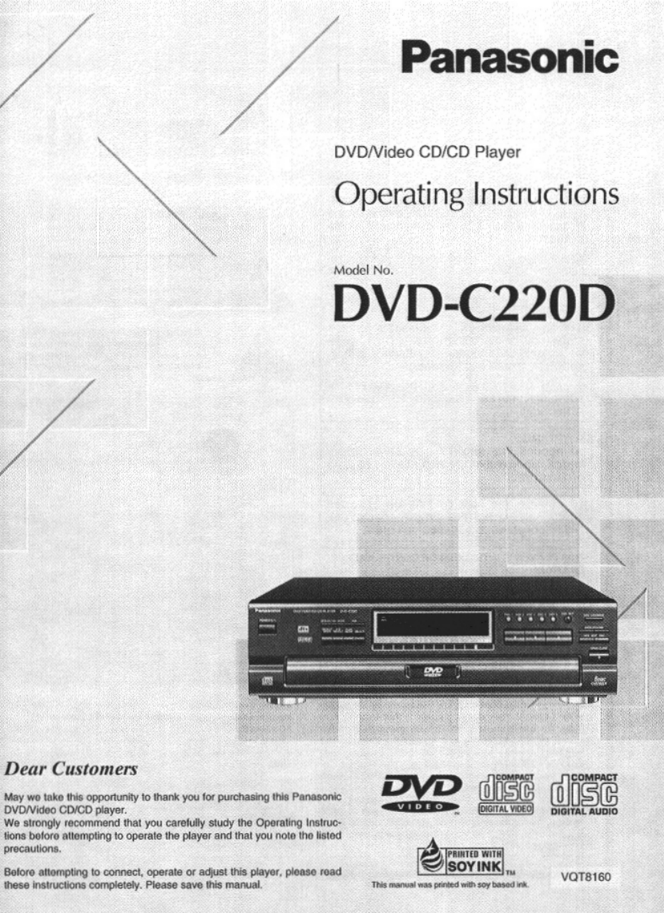 Panasonic DVD-C220D Manuel d'utilisation | Pages: 104