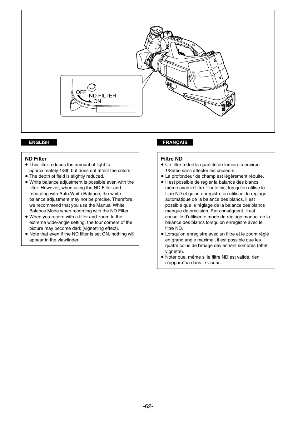 Panasonic AG- DVC 15P Manuel d'utilisation | Page 62 / 96