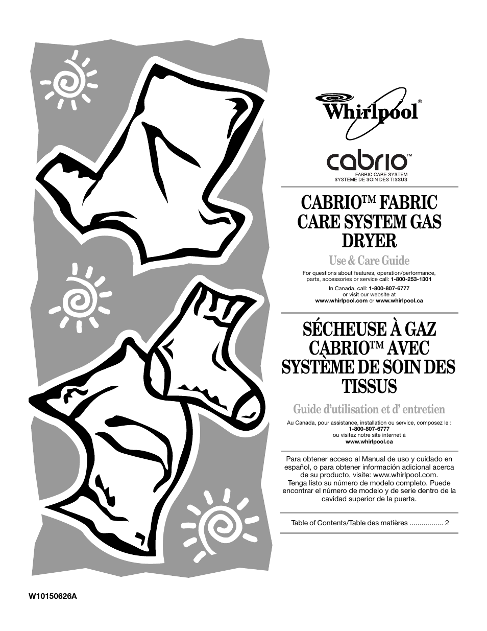 Whirlpool Cabrio W10150626A Manuel d'utilisation | Pages: 48