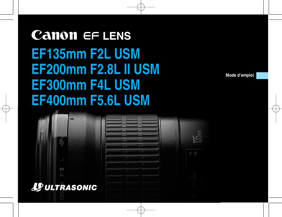 Canon EF 400mm f5.6L USM Manuel d'utilisation | Pages: 12