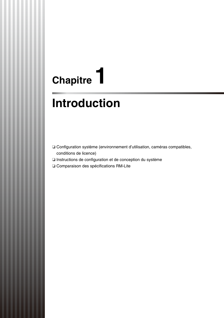 Chapitre 1 introduction, Chapitre 1: introduction, Chapitre | Introduction | Canon VB-H610D Manuel d'utilisation | Page 13 / 138