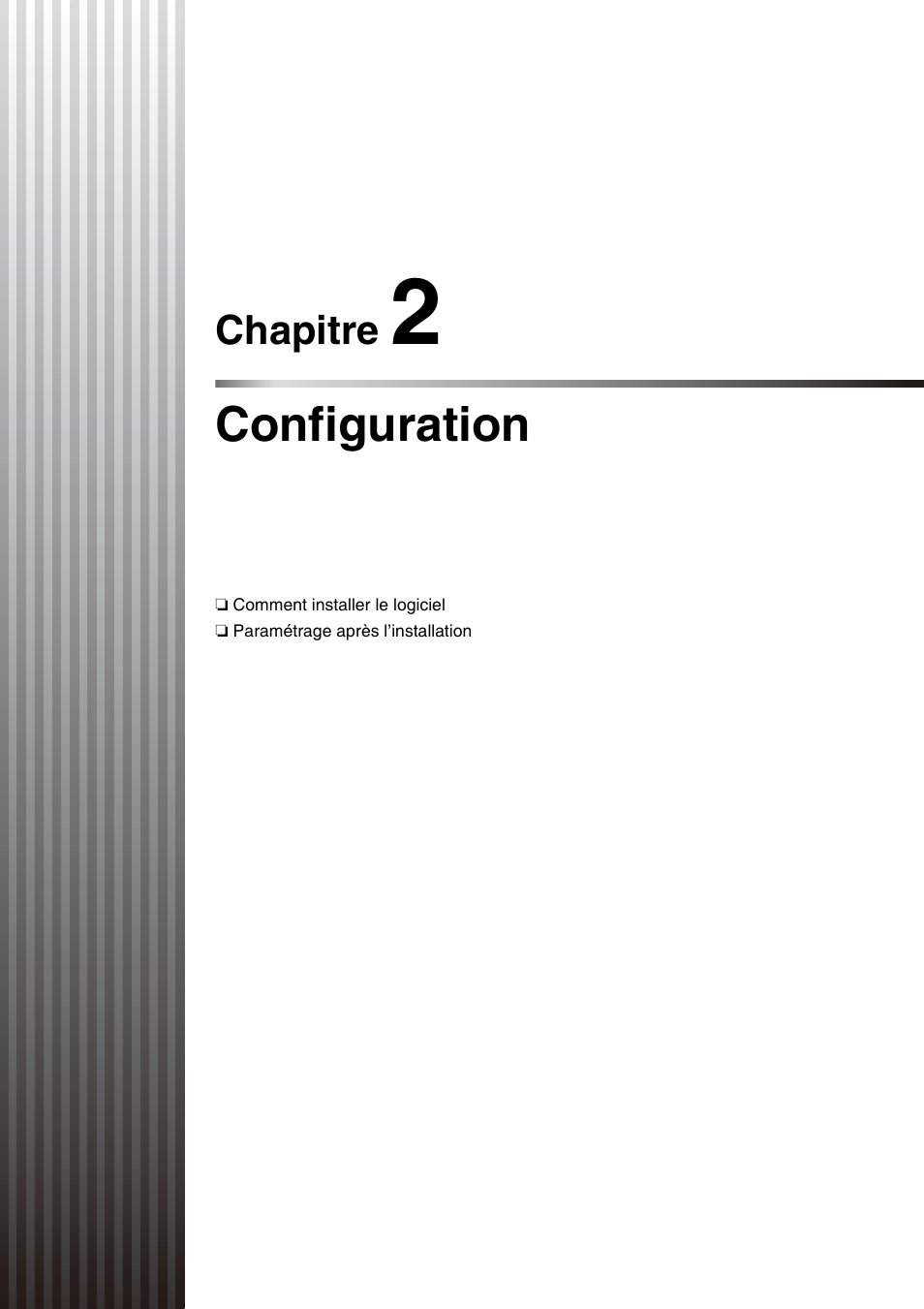 Chapitre 2 configuration, Chapitre 2: configuration, Chapitre | Configuration | Canon VB-H610D Manuel d'utilisation | Page 33 / 138