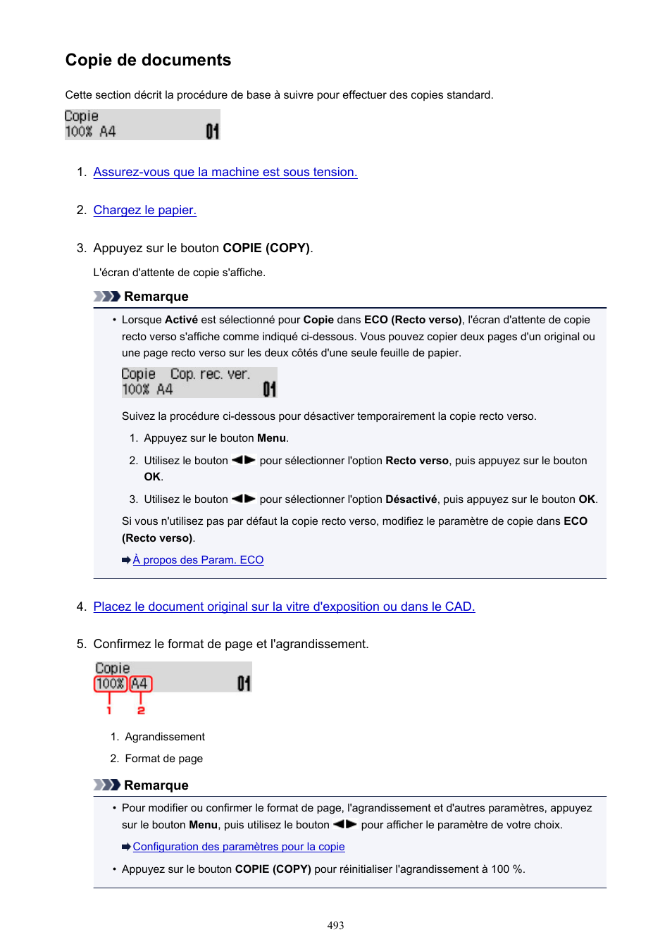 Copie de documents | Canon PIXMA MX535 Manuel d'utilisation | Page 493 / 1066