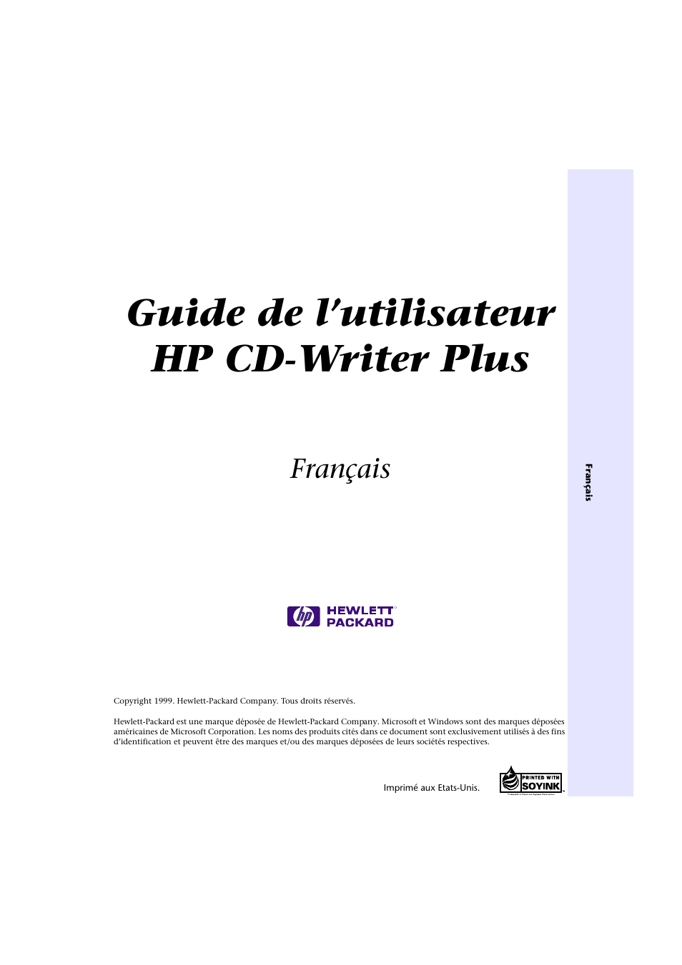 HP Lecteur de CD externe HP CD-Writer Plus 8210e Manuel d'utilisation | Pages: 21
