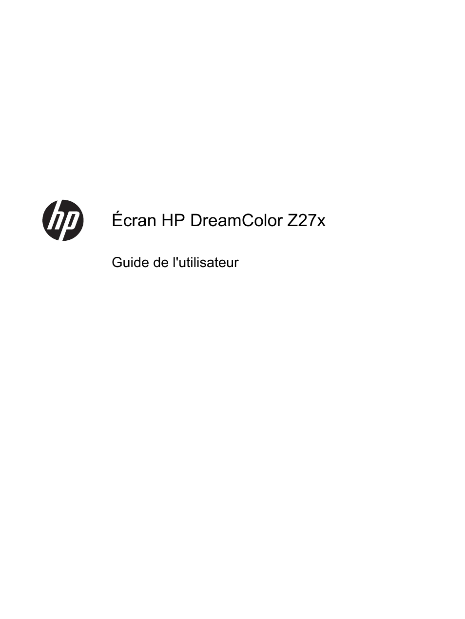 HP Ecran professionnel HP DreamColor Z27x Manuel d'utilisation | Pages: 81