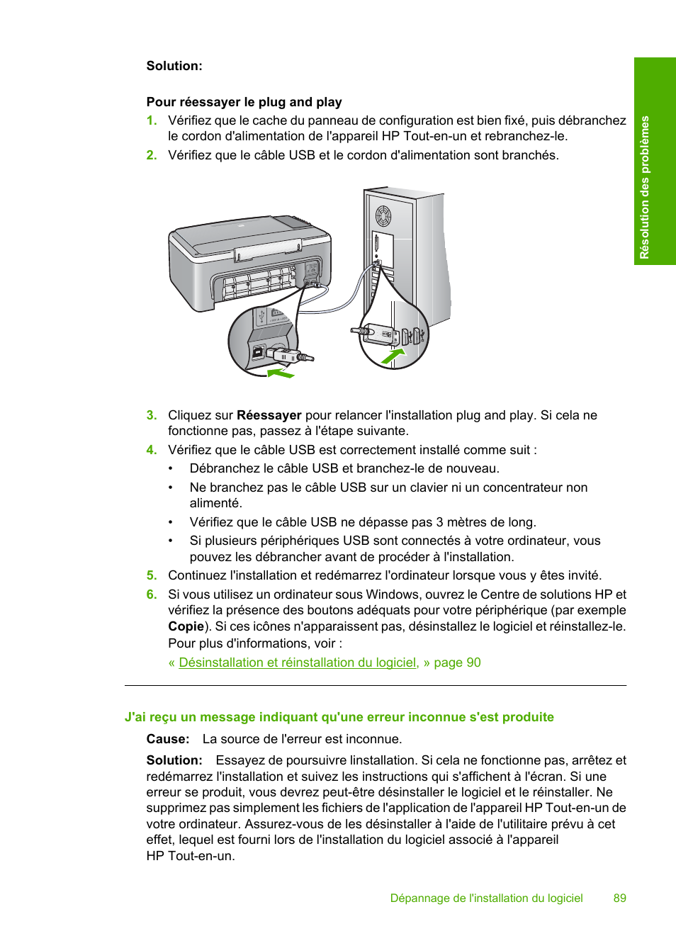 HP Imprimante tout-en-un HP Deskjet F2180 Manuel d'utilisation | Page 91 / 154
