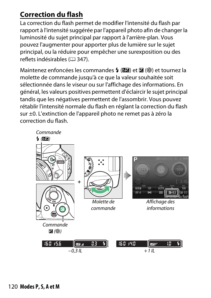 Correction du flash | Nikon D3300 Manuel d'utilisation | Page 140 / 392