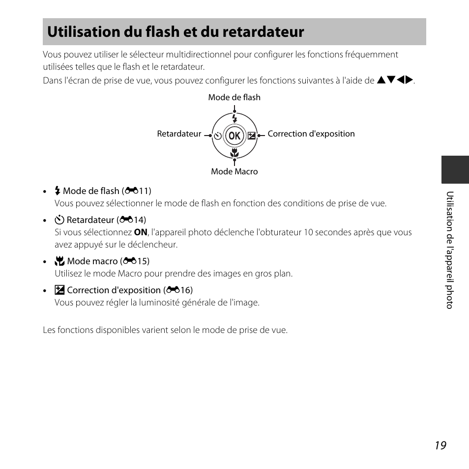 Utilisation du flash et du retardateur | Nikon COOLPIX-L30 Manuel d'utilisation | Page 39 / 160
