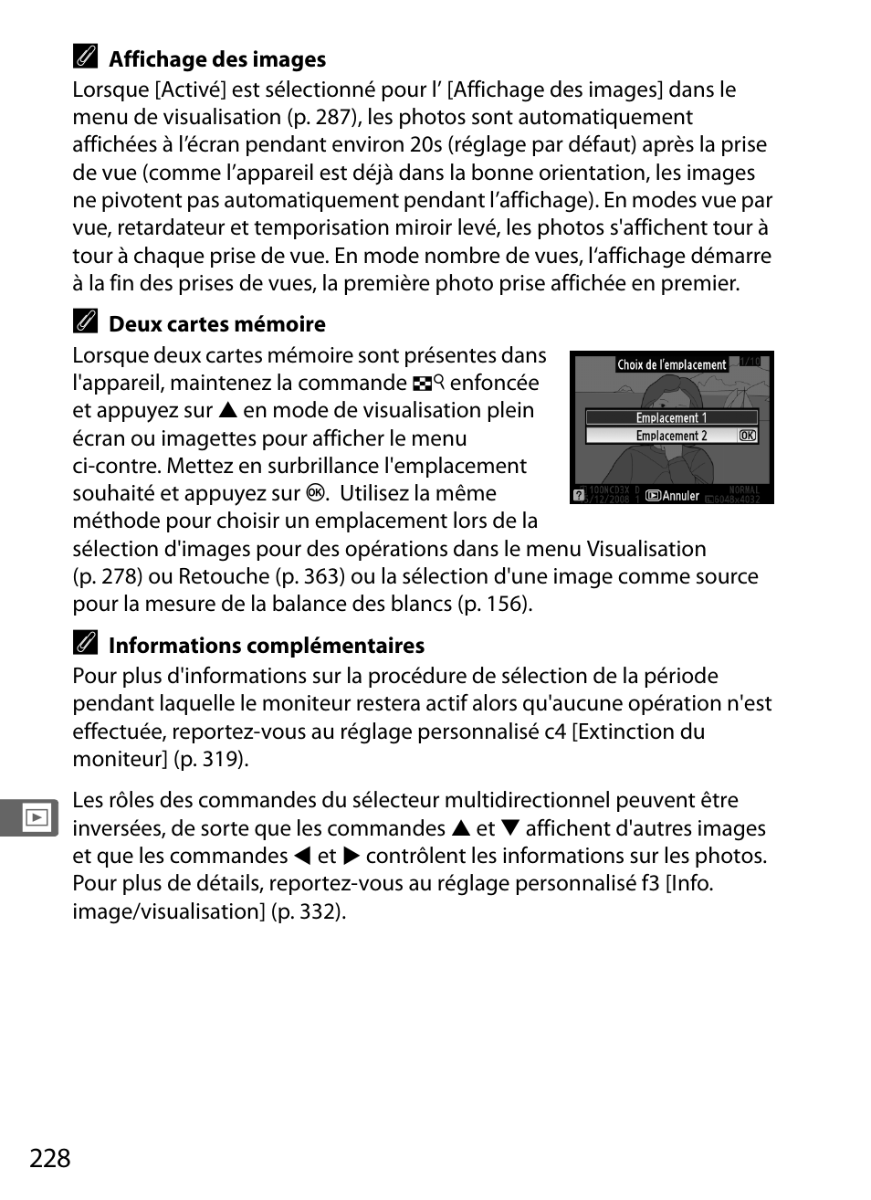 Nikon D3X Manuel d'utilisation | Page 254 / 476