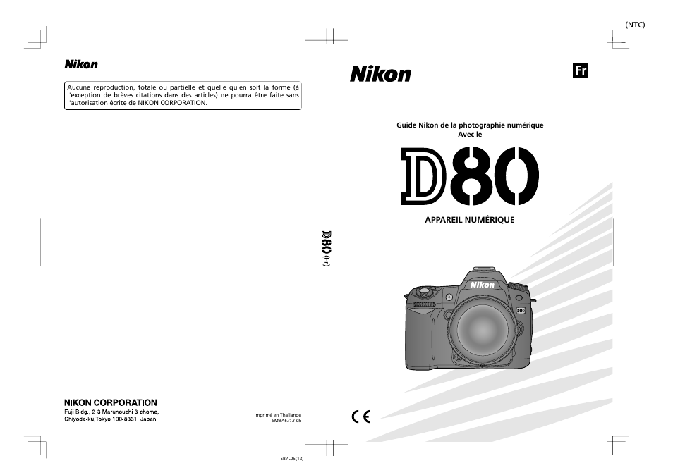 Nikon D80 Manuel d'utilisation | Pages: 162