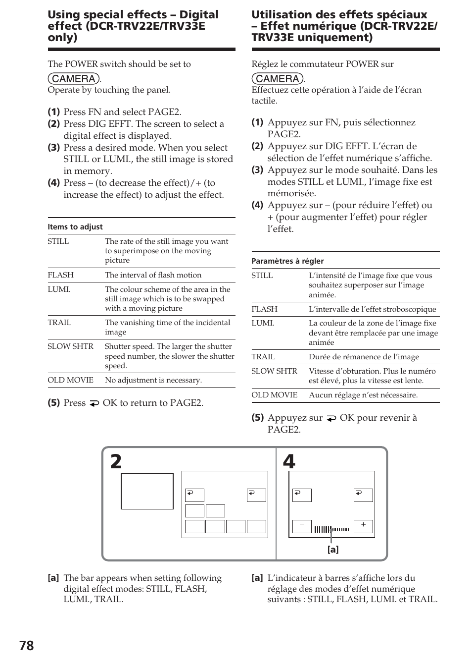 Dig efft | Sony DCR-TRV22E Manuel d'utilisation | Page 78 / 320