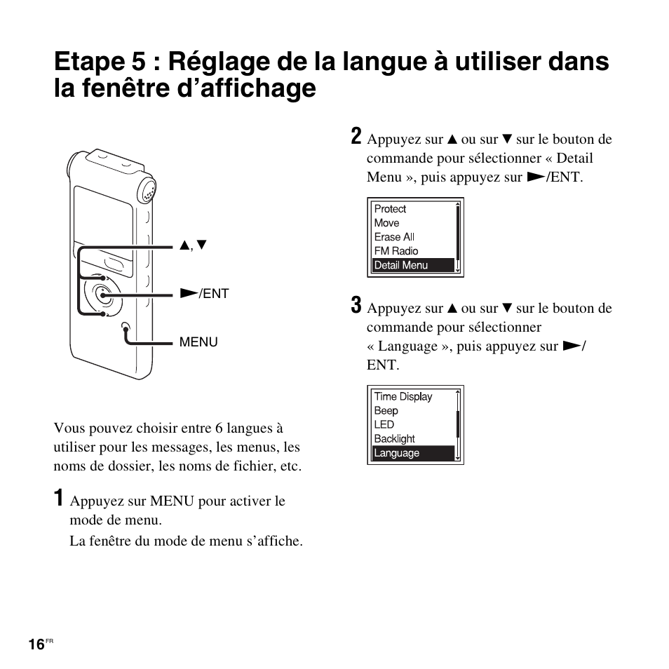 Sony ICD-UX200 Manuel d'utilisation | Page 16 / 128