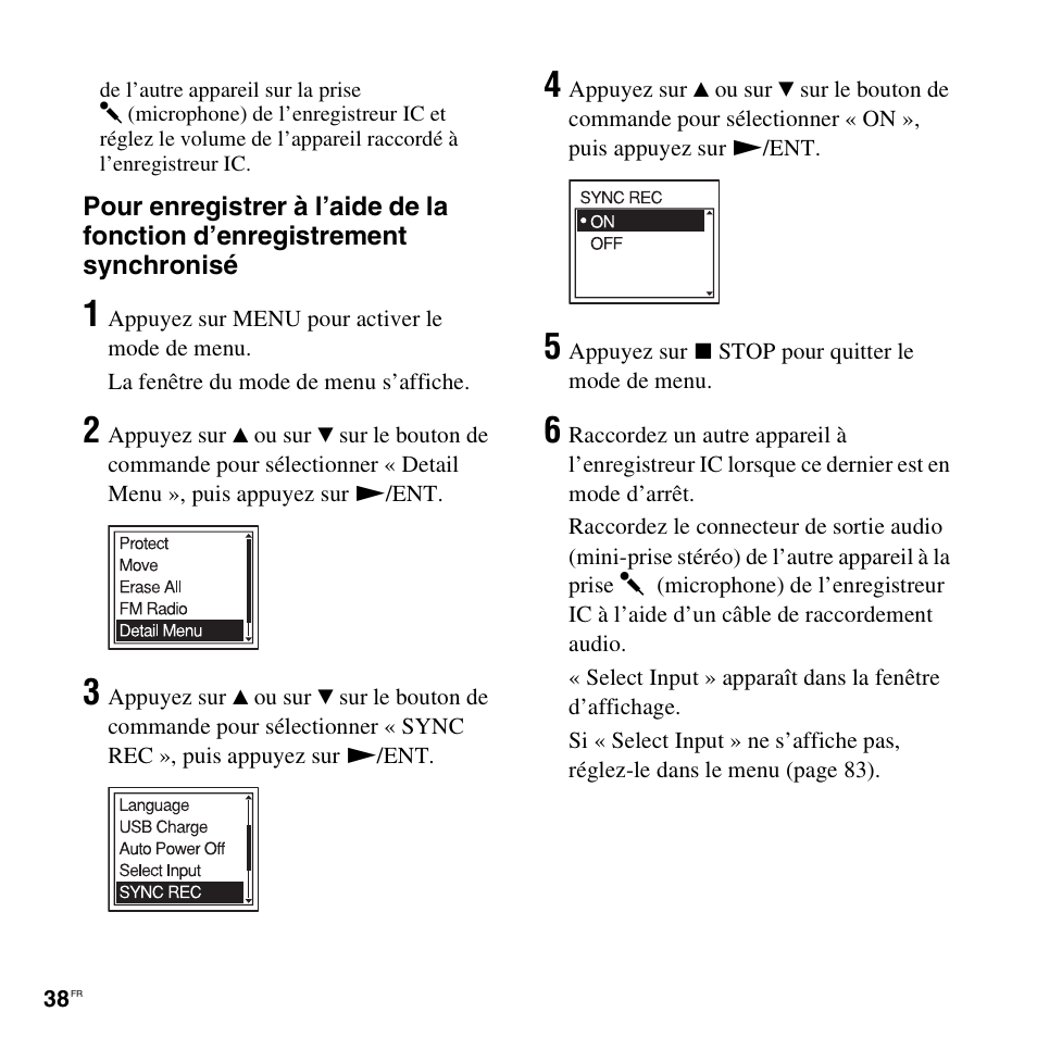 Sony ICD-UX200 Manuel d'utilisation | Page 38 / 128