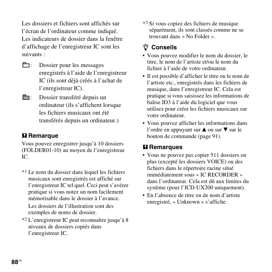 Sony ICD-UX200 Manuel d'utilisation | Page 88 / 128