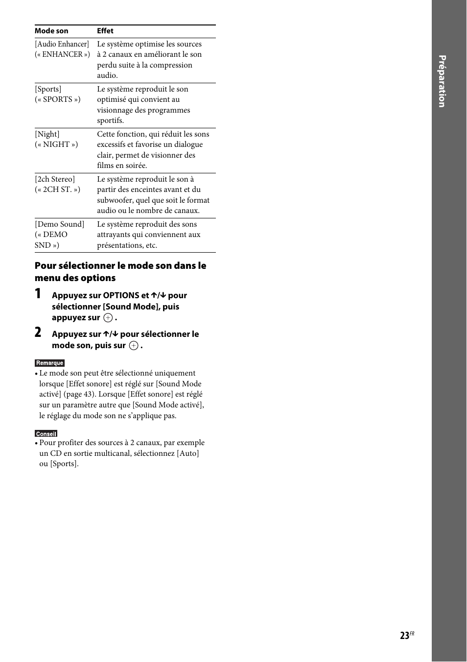 Sony BDV-E190 Manuel d'utilisation | Page 23 / 60