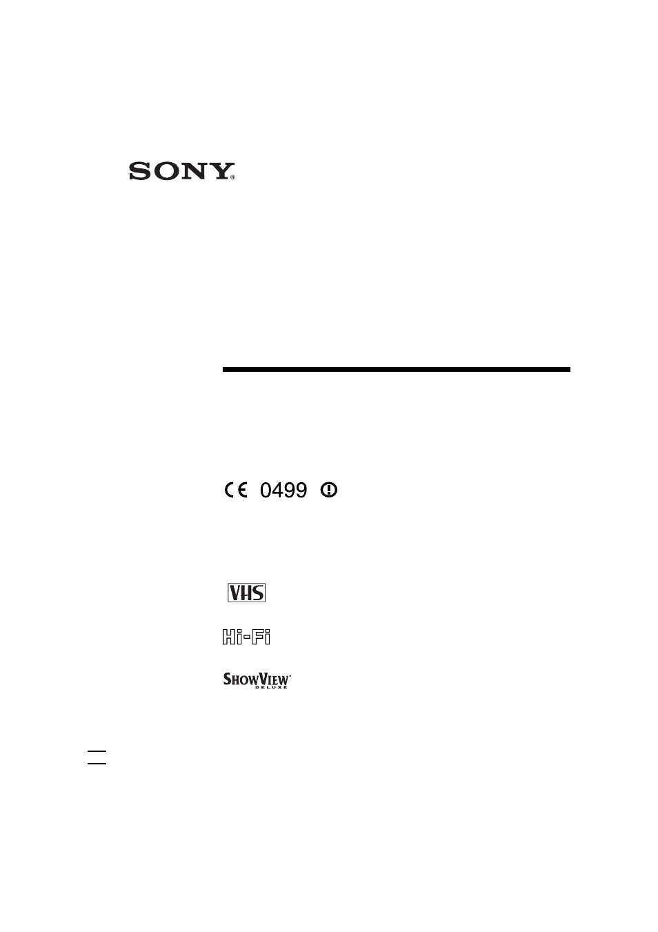 Sony SLV-SF990D Manuel d'utilisation | Pages: 124