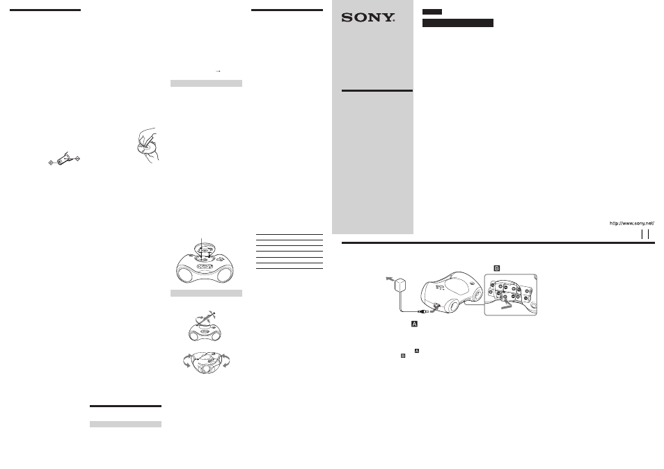 Sony ZS-X1 Manuel d'utilisation | Pages: 2
