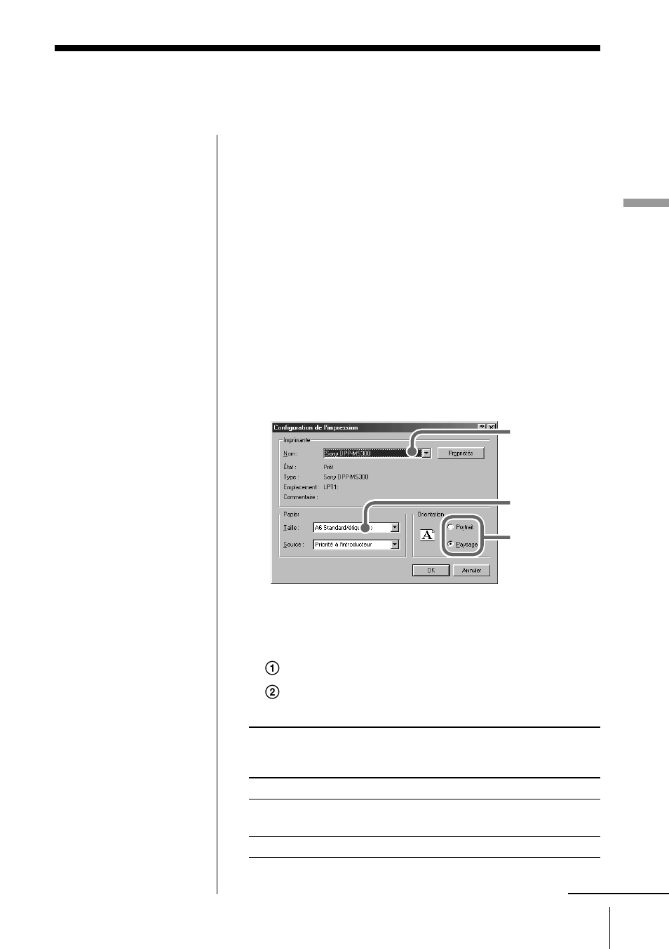 Utilisation du pilote d’imprimante | Sony DPP-MS300E Manuel d'utilisation | Page 41 / 48