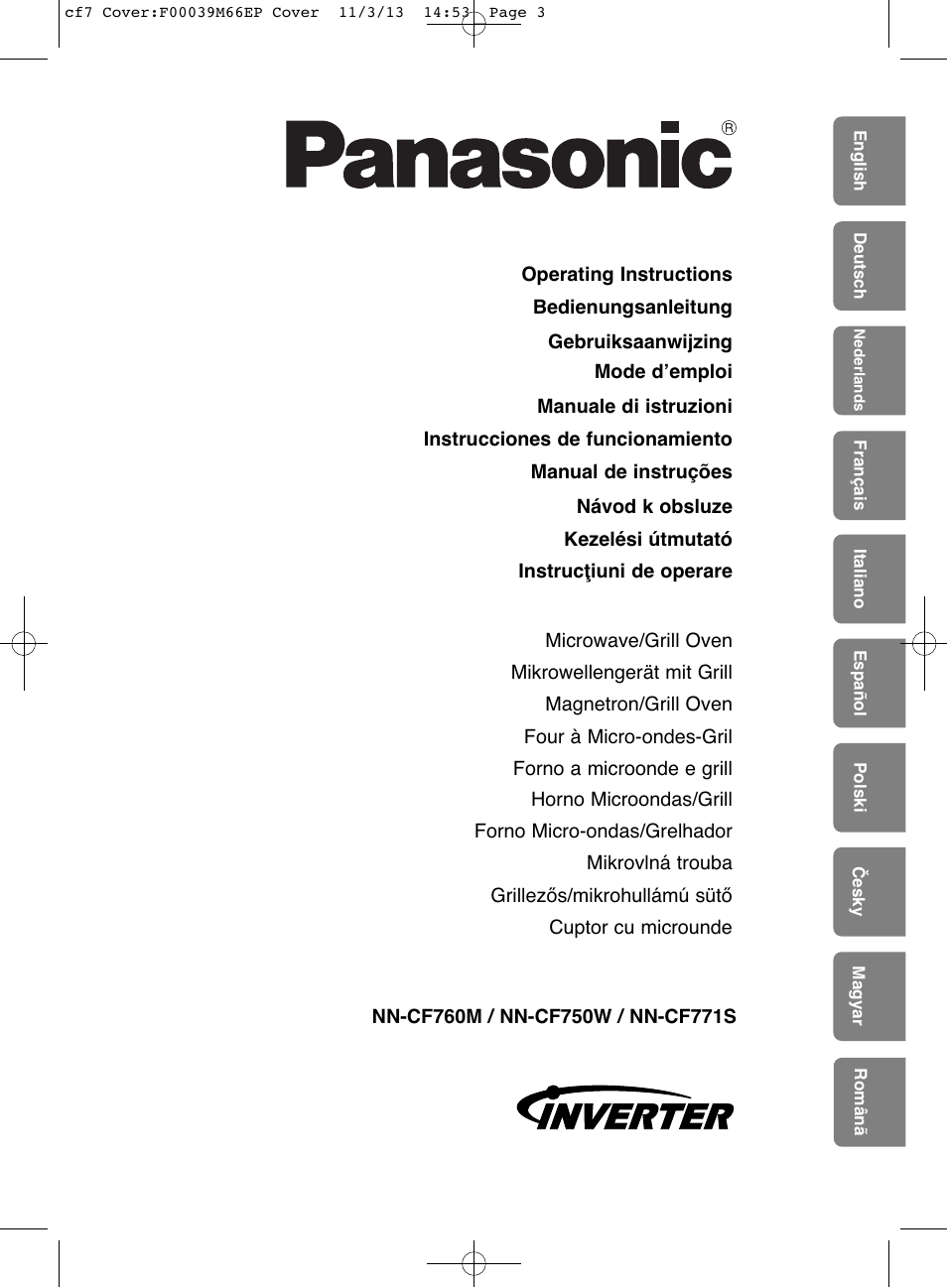 Panasonic NNCF760M Manuel d'utilisation | Pages: 39