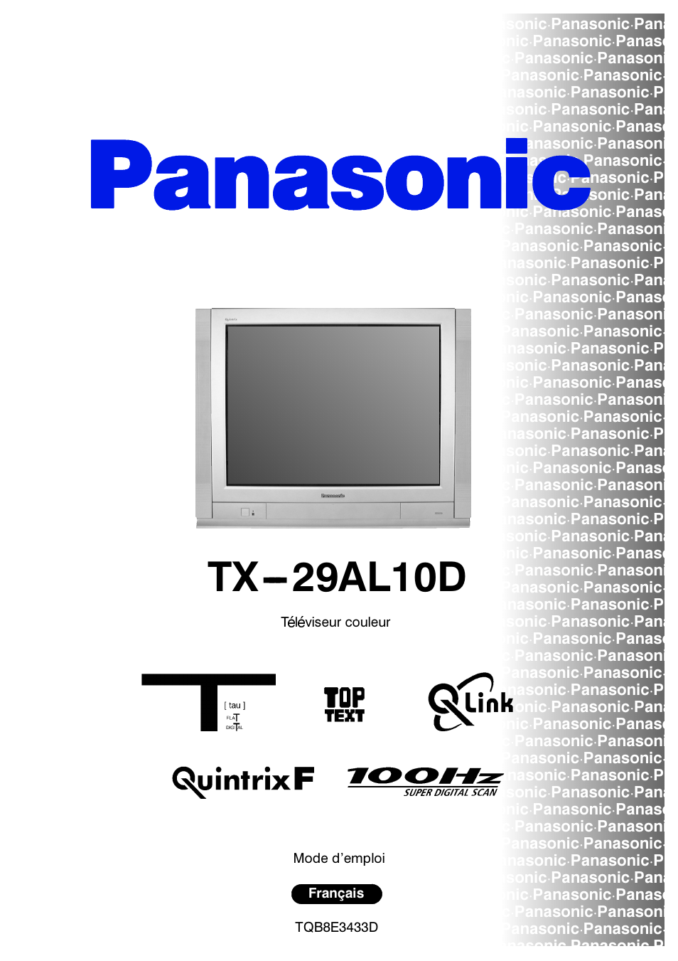 Panasonic TX29AL10D Manuel d'utilisation | Pages: 32