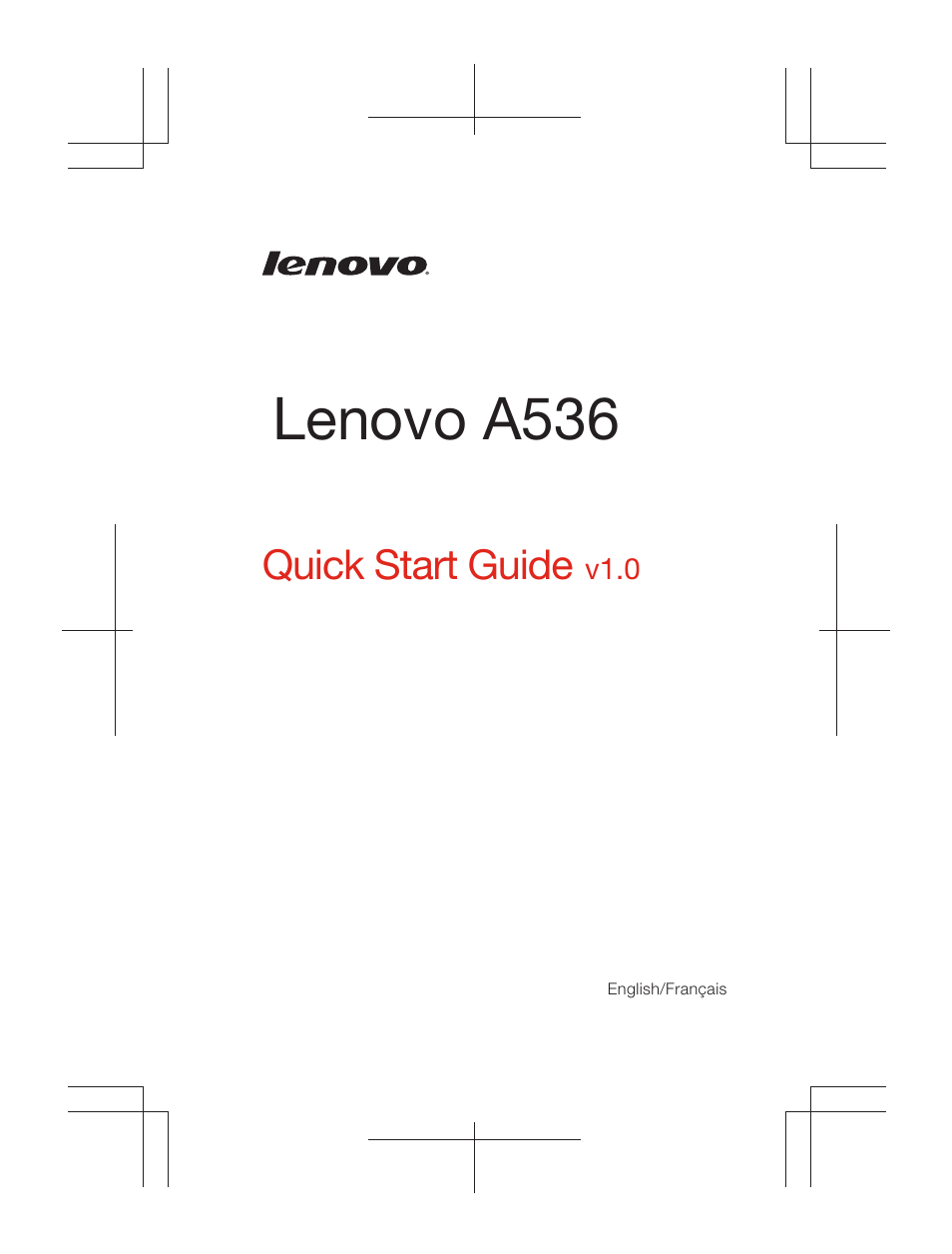 Lenovo A536 Smartphone Manuel d'utilisation | Pages: 12