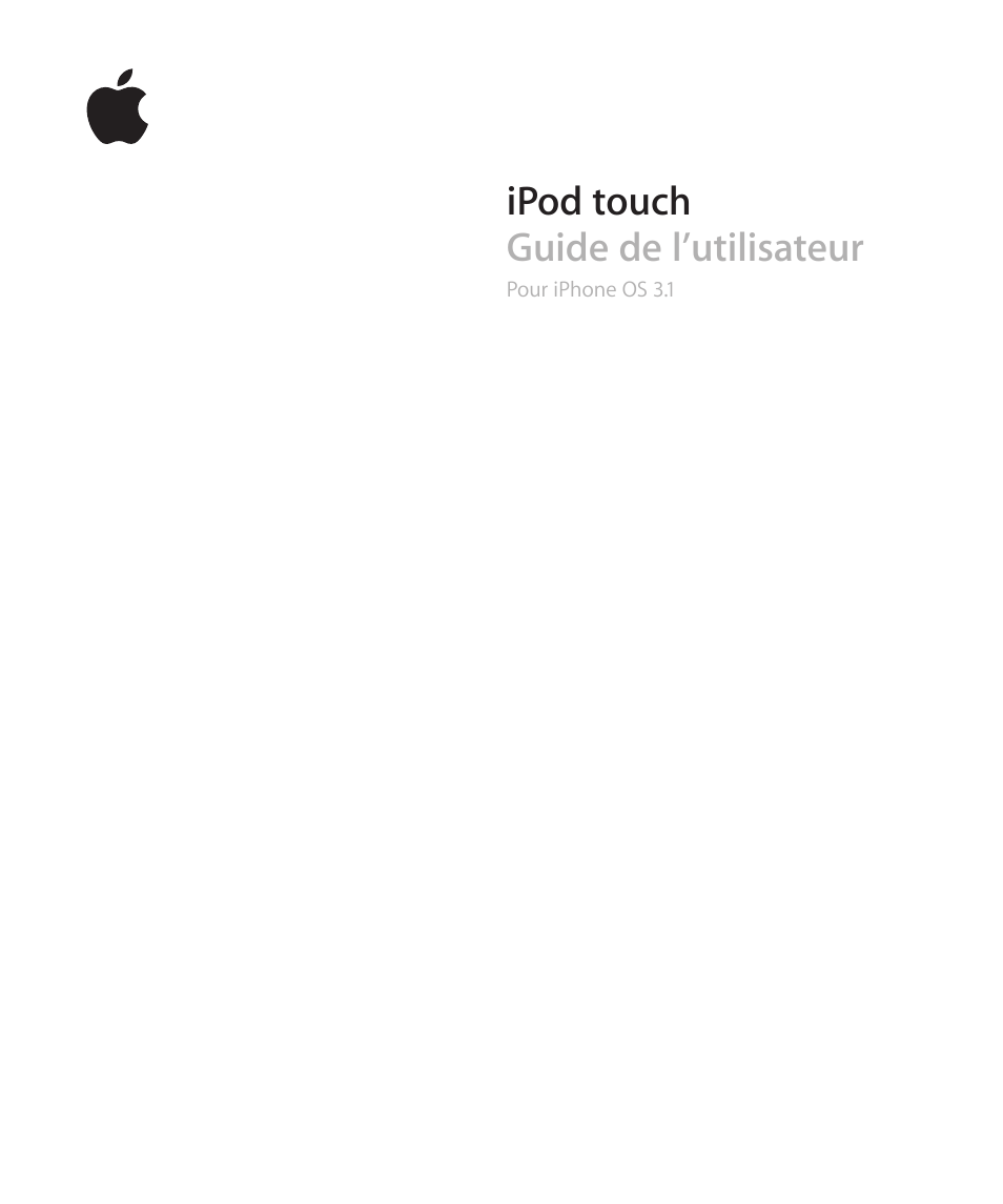 Apple iPod touch iOS 3.1 Manuel d'utilisation | Pages: 187