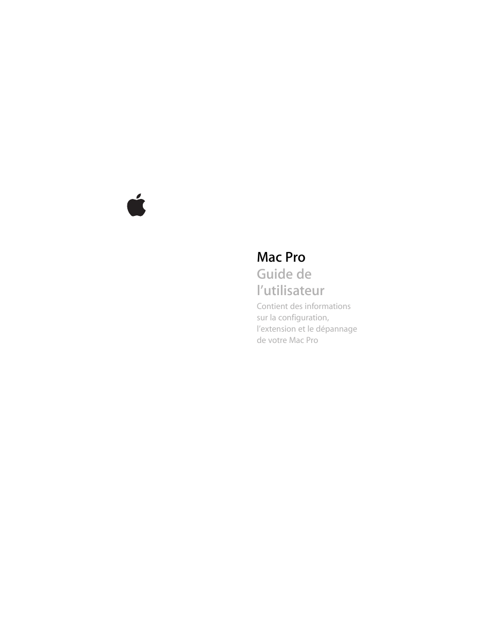 Apple Mac Pro Manuel d'utilisation | Pages: 96