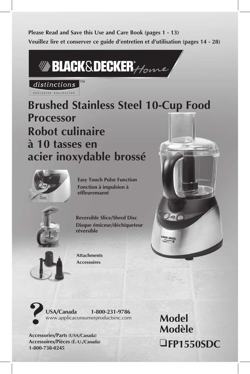 Black & Decker FP1550SDC Manuel d'utilisation | Pages: 17