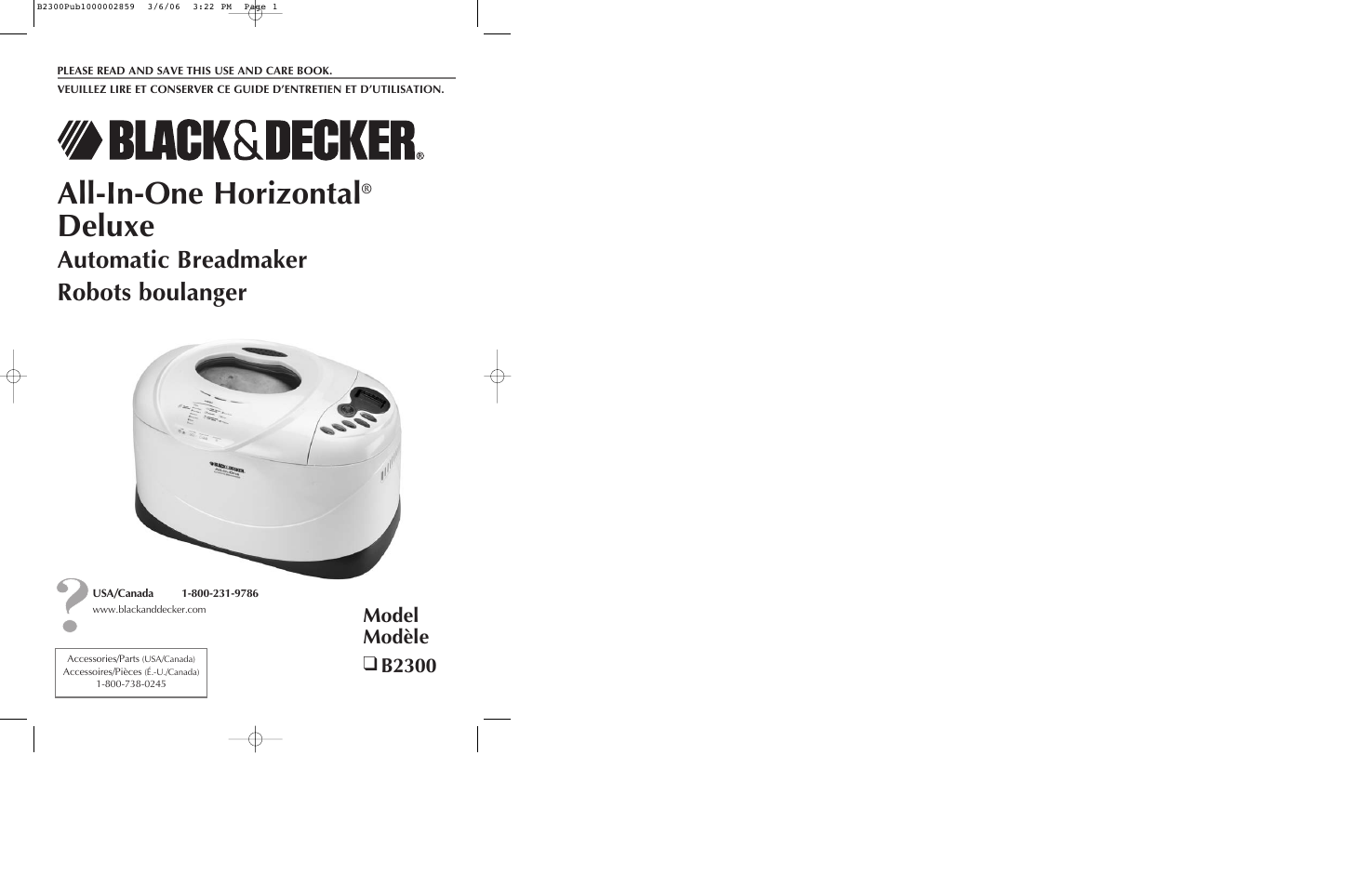 Black & Decker B2300 Manuel d'utilisation | Pages: 27