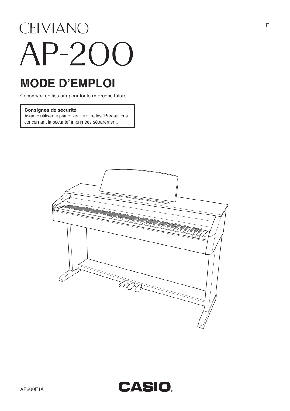 Casio AP-200 Manuel d'utilisation | Pages: 34