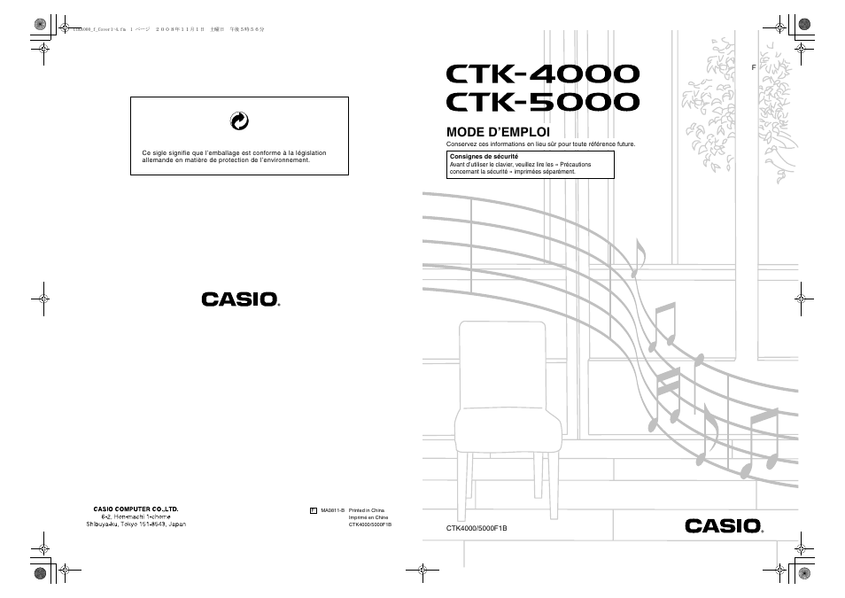 Casio CTK-4000 Manuel d'utilisation | Pages: 79