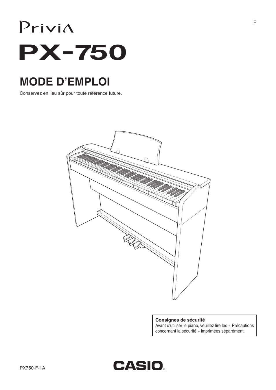 Casio PX-750 Manuel d'utilisation | Pages: 42