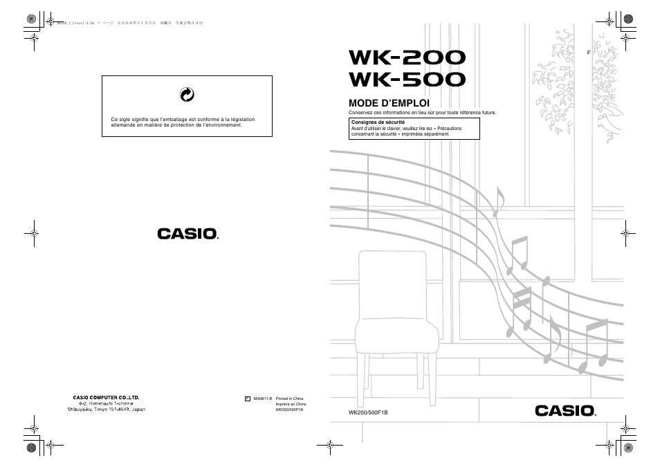 Casio wk 200 Manuel d'utilisation | Pages: 79