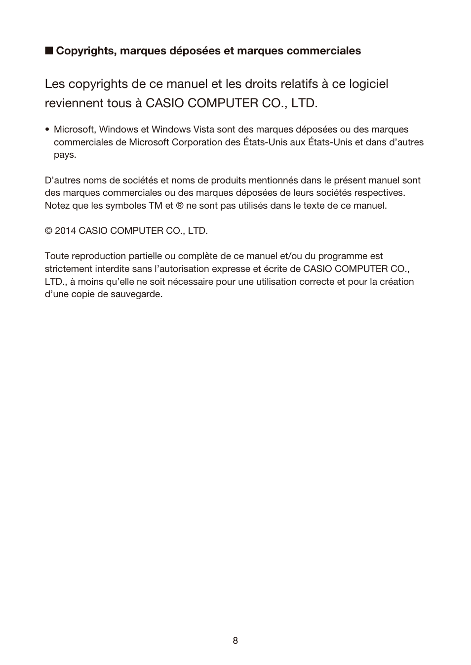 Casio STC-U10 Manuel d'utilisation | Page 9 / 51