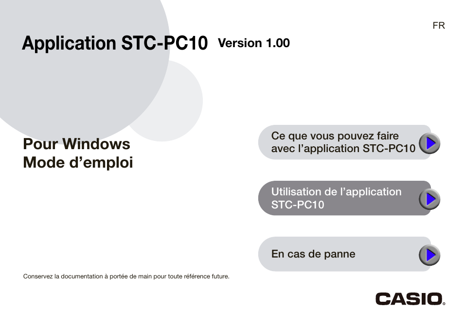 Casio STC-PC10 Manuel d'utilisation | Pages: 55