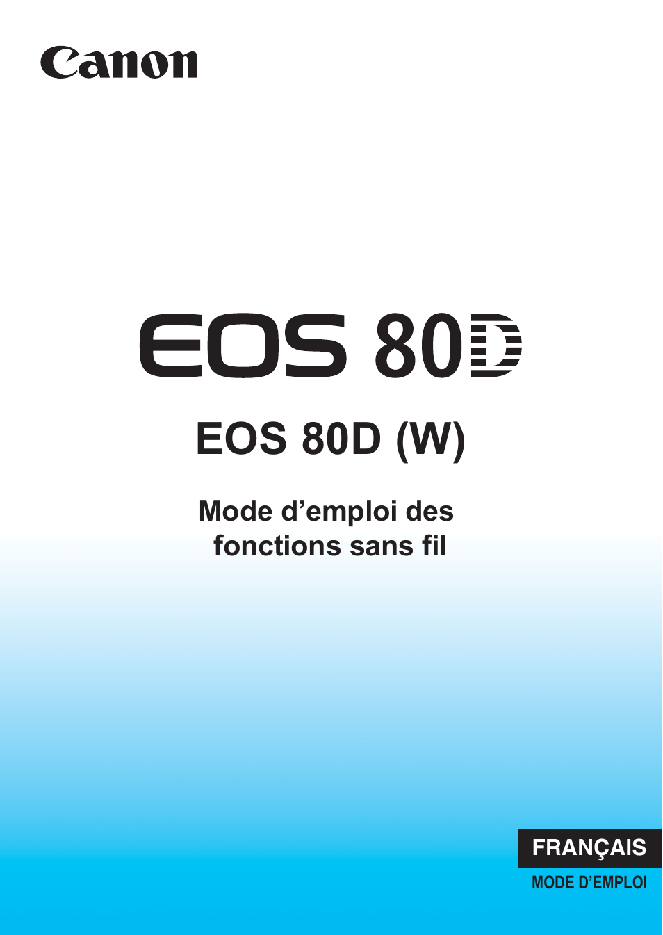 Canon EOS 80D Manuel d'utilisation | Pages: 174
