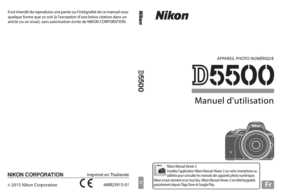 Nikon D5500 Manuel d'utilisation | Pages: 156