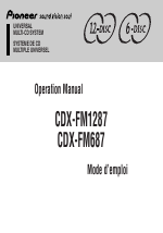 Pioneer Universal Multi-CD System CDX-FM1287