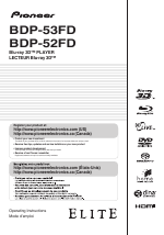 Pioneer Blu-ray 3D Player BDP-52FD